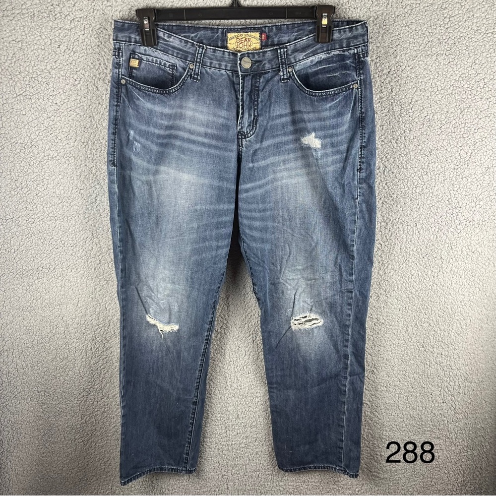 Dear John American Standard Distressed Medium Wash Cotton Jeans Size 32